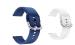 LIDDU Silicone Smart Watch Strap for Boat Wave Lite and Wave Call (Navy Blue and White) (pack of 2)