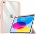 ProElite Smart Flip Case Cover for Apple iPad 10th Generation 10.9 inch 2022, Transparent Back with Pencil Holder, Pink