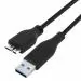 MVTECH USB 3.0 Data Cable Cord for External HDD Hard Disk Drive, My Book Passport Essential - 20CM - Black - Super Speed