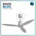 Rallt ENZO 1200mm BLDC 32W Motor 5 Star Rated Ceiling Fans with Remote Control-WHITE