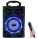 Cratix M301 Wireless Bluetooth Portable Party Speaker with RGB Glow Lights, Wired Mic, Remote Control, FM Radio & Aux in/USB/TF Card Reader 10 W Bluetooth Speaker (Black, Stereo Channel)
