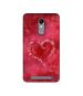 Casotec Heart Design Printed Silicon Soft TPU Back Case Cover for Micromax Canvas Evok Power Q4260