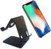 Bypor Double Sided Mobile Phone Holder Tablet Desk Stand Meet Different Demands Mobile Metal Stand Holder For Smartphones Mobile Holder, Black