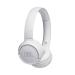 JBL Tune 500BT by Harman Powerful Bass Wireless On-Ear Headphones with Mic, 16 Hours Playtime & Multi Connect Connectivity (White)