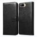 Casotec Premium Leather Kickstand Wallet Flip Case Cover with Magnetic Closure for Panasonic Eluga Ray 500 - Black