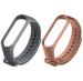 Estrenar Mi Band 3 Strap - Mi Band 4 Strap Original Soft Silicone Adjustable Replacement Wristband Straps, Belt, Bands for Xiaomi M3 & M4 Fitness Band (Brown, Dark Grey - Pack of-2)