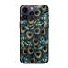 Qrioh Peacock Feathers Glass case for Apple iPhone 14 Pro Max