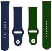 Black Lovies Blue, Green Silicon Smart Watch Strap For Booat Primia, Blaze, Iris Only (Pack Of 2)