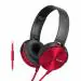 Sony MDR-XB450AP On-Ear EXTRA BASS Wired Headphones with Mic (Red)