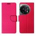 A D Enterprises Pink Dot Flip Cover for OnePlus 11 5G | Magnetic Case | Shock Absorbent | Flip Cover OnePlus 11 5G