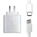 mPix Samsung 45w Single Port, Type-C Fast Charger, (Cable Included), White
