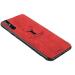 TRIFTY Vivo V15 Pro Red Glass, Plastic Soft Fabric with Anti Slip Grip and Camera Protection Case Cover