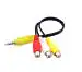 3.5mm Stereo TRRS Male to 3 RCA Female Composite AV Cable Adapter