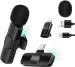 D & Y-in Plastic Battery Powered Wireless Lavalier Microphone Type-C Android and iphone (Black)