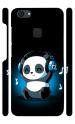 YAPZONE | Panda Music Black | Designer Printed Hard Back Cover for Vivo V7 Plus / Z10 Premium & Attractive Case for Your Smartphone