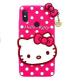 COVERBLACK Rubber Hello Kitty with Golden Latkan Case Back Cove Perfect Fit for Vivo 1814 / Vivo_ Y93 - Pink