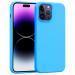 LIRAMARK Liquid Silicone Soft Back Cover Case for Apple iPhone 14 Pro Max (6.7 inch) (Aasmani Blue)