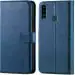 Tingtong Flip Cover Back Case for Samsung Galaxy A20S | Leather Finish | Inbuilt Stand & Pockets | Wallet Style Flip Back Case Cover for Samsung Galaxy A20S (Blue)