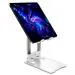 Gripp White Trivot Universal Multi-Angle Adjustable Table Top Mobile, Tablet Holder Stand For Ipad