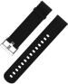 JOBINKA Silicon Metal Buckle Strap Compatible with Fitbit Versa/Versa Lite/Versa 2/Versa SE Smart Watch Strap (Black)