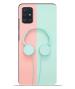 Bhai Cover Samsung Galaxy A51 Poly Carbonate 3D Printed Headphones Pink And Blue Mobile Phone Back Cover Case