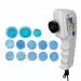 CRESCENT Ultimate Mini 14-in-1 Quick Relief Magnetic Full Body Electric Massager with 14 Applicator and 2 Speed Setting (Mild, Strong), White