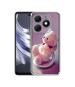 Casotec Cute Teddy Bear Design Printed Silicon Soft TPU Back Case Cover for Tecno Spark 20 4G