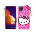 Fastship Silicone soft Hello Kitty with Pendant Case proper fit Back Cove for SAMSUNG Galaxy A12 - Pink