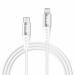 ERD UC-116 USB Type-C to Lightning Braided Data Cable, 25W Fast PD Charging, High-Speed Data Transfer, Durable 1m Long, Compatible with Apple Devices, White