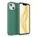 LIRAMARK Liquid Silicone Soft Back Cover Case for Apple iPhone 13 (6.1 Inch) (Pine Green)