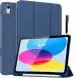 ProElite Smart Case for iPad 10th Generation 10.9 inch 2022 [Auto Sleep/Wake Cover] [Left Side Pencil Holder] [Soft Flexible Case with Stylus ] Recoil Series - Dark Blue