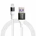 ERD UC-143 USB Type-C Smart Metal Data Cable, 65W Fast Charging, High-Speed Data Transfer, Durable, High Strength with 5mm OD cable, 1m Long, Compatible with Android Devices, Tablets, White