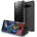 TRIFTY Black Mirror S-View Sensor Working Stand Flip Cover for Samsung Galaxy S10 Plus|MOBILE COVER|COVER|BACK COVER|MOBILE CASE|FLIP COVER