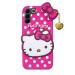 Fastship Silicone soft Hello Kitty with Pendant Case proper fit Back Cove for Vivo V27 5G - Pink