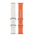 MENASO Ocean Smart Watch Strap Belt for Ultra Watch 49 mm, Series 8 / 7 45 mm, Series 6 / 5 / 4 44 mm, Series 3 / 2 / 1 42 mm, T800 Ultra, Watch 8 Ultra, i8 Pro Max, W26, T800. Smart Watch Strap (White, Orange)