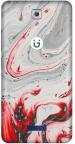 aadia Gionee P7 Max Red and Grey Matte Vinyl Textures Printed Mobile Skin Sticker with Scratch Resistant Lamination