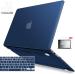 iFyx Compatible with Older MacBook Air 13 inch Case Cover 2017-2010 Release A1466 A1369 Protective Plastic Hard Shell Case Cover + Keyguard Skin + Screen Guard (Navyblue)
