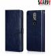 SCARDY NOKIA 6.1 PLUS BACK COVER / LEATHER FLIP COVER / BLUE COLOR