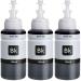 TEQUO 664 L200 Epson Black Pack of 3 Ink bottle for Compatible Printers:Epson L100 / L110 / L130 / L200 / L210 / L220 / L300 Black - Twin Pack Ink Bottle
