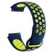 LIDDU Silicone Smart Watch Strap for Fire Boltt Tank, Ring 2 and Talk 2 (Navy Blue and Yellow)