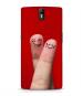 Bhaicover OnePlus 1 Love Couple Finger Printed Colorful Back Case Cover