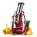 Hestia Appliances, 240W, Nutri-Max Cold Press Juicer|Powerful Motor | Patented Auger for Maximum Juice Extraction | Juicer Strainer+Smoothie Strainer+Sorbet Strainer, Wine-Red