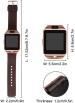 Techel Dz09 Bluetooth Smartwatch With Sim Card Slot Callinng Function N80 With Brown Strap