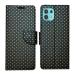 A D Enterprises Black Dot Flip Cover for Moto Edge 20 Fusion | Magnetic Case | Shock Absorbent | Flip Cover Moto Edge 20 Fusion