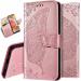 ClickCase Butterfly Series Huawei P20 Lite Rose Gold Faux Leather Mobile Wallet Flip Cover