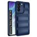 Fashionury Back Case Cover for Samsung Galaxy S21 FE 5G | Compatible for Samsung S21 FE Back Cover | Matte Soft Case | Liquid Silicon Puff Case for Samsung S21 FE 5G with Camera Protection | (Blue)