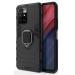 Casotec Armor Mi Redmi 10 Prime 4G Defender Case | Rotating Ring Holder & Kickstand in-Built | Military Grade Armor | 360 Degree Protection Back Cover for Mi Redmi 10 Prime 4G (Black)