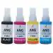 ANG L380 Ink Bottles for Epsson T664 L130 L220 L360 L380 L361 L655 L310 L405 L565 L365 L485 (B/C/M/Y) 4 Colour - 70 ml Each Bottle (NWPK)