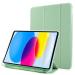 Caseelo [ Translucent Soft Air-Cushioned Back ] Smart Flip Cover for Apple iPad 10th Generation 2022 10.9 Inch Case [ iPad 10th Gen ] Launch A2696 A2757 A2777 [ Tri-fold Pencil Holder Cover ] ( Light Blue )