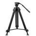 Osaka Tripod 717 X Professional Aluminum Alloy 75mm Bowl Camera Camcorder Video Heavy Duty Tripod with Fluid Hydraulic Head for Video Cameras Pro Cam Load Capacity 8kg
